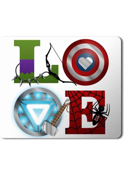 Marvel Avengers Love Baskılı Mouse Pad Mousepad