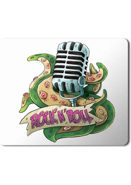 Rock N Roll Rock Roll Baskılı Mouse Pad Mousepad