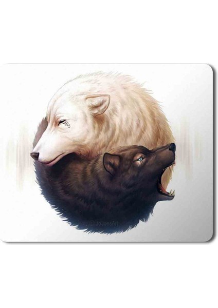 Ying Yang Kurt Baskılı Mouse Pad Mousepad