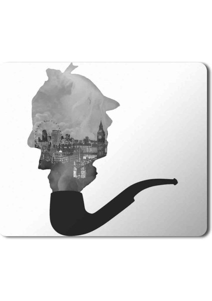 Sherlock Holmes Pipo Baskılı Mouse Pad Mousepad