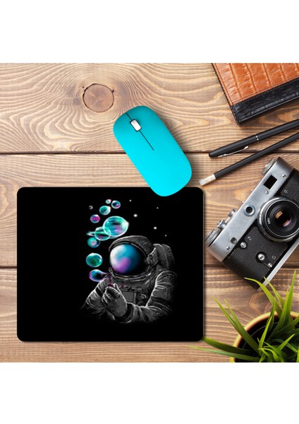 Astronot Baloncuklar Kabarcıklar Baskılı Mouse Pad Mousepad