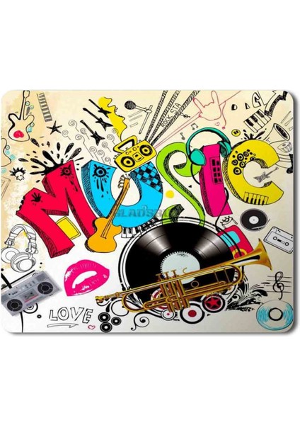 Music Müzik Nota Baskılı Mouse Pad Mousepad