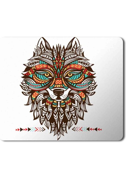 Lobo Tribal Baskılı Mouse Pad Mousepad