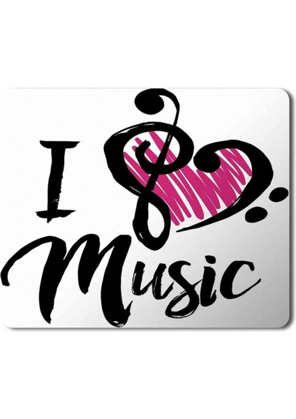 I Love Music Baskılı Mouse Pad Mousepad