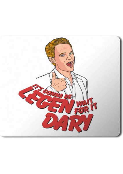 Legendary Barney Stinson How I Met Your Mother Baskılı Mouse Pad Mousepad