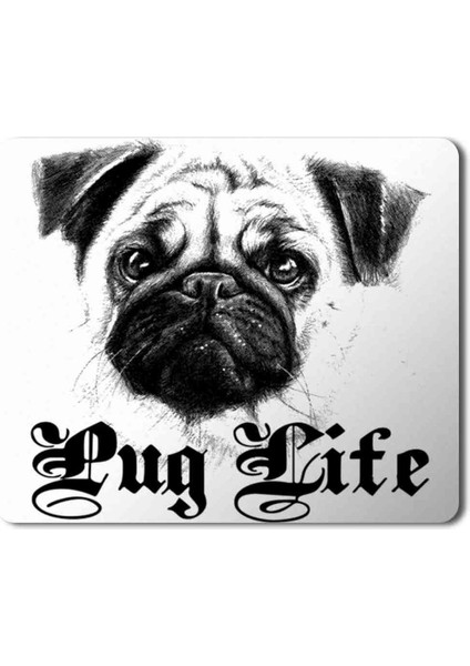 Pug Life Pug Hoodie Baskılı Mouse Pad Mousepad