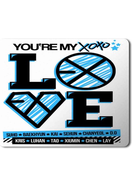 Exo Xoxo Love Baskılı Mouse Pad Mousepad