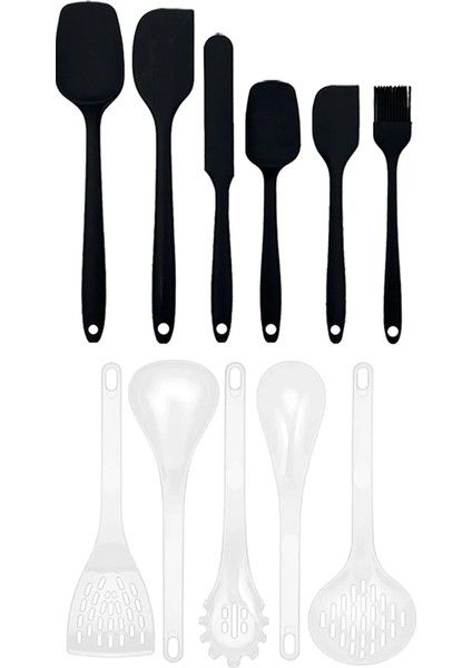 1. Sınıf Kalite Silikon Pişirme ve Pasta Seti 220 Derece Isıya Dayanıklı Kepçe Spatula Set