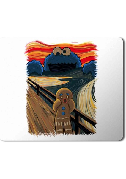 The Cookie Muncher Kurabiye Canavarı Baskılı Mouse Pad Mousepad