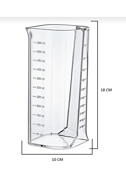 Şeffaf Çift Taraflı Ölçekli Ünlü Şeflerin Tercihi Un Yağ Şeker Ölçü Kabı 50-500 ml