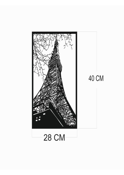 Dekoratif Ahşap Tablo Dekor Eyfel Tablo
