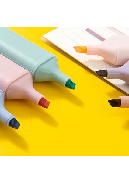 Premium 6 Renkli Işaretleme Marker Kalem Seti - Büyük Kapasiteli Morandi 2 Colour