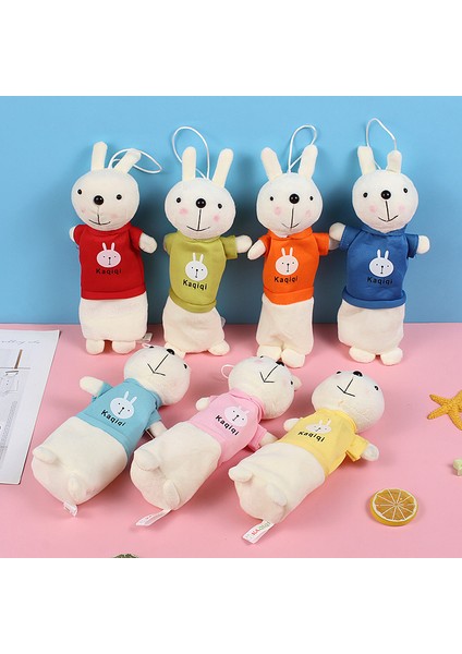 Tavşan Temalı Peluş Sevimli ve Şirin Kalem Kutusu - Pembe