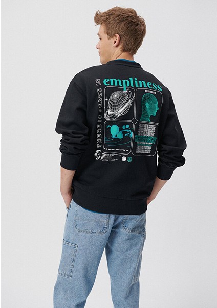 Erkek The Future Baskılı Kapüşonlu Sweatshirt 0S10038-900