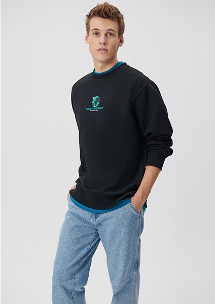 Erkek The Future Baskılı Kapüşonlu Sweatshirt 0S10038-900