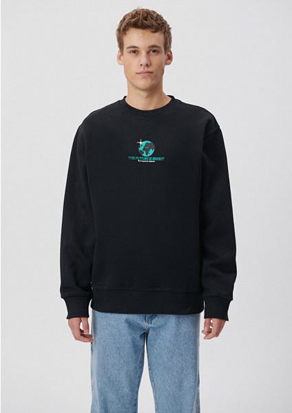Erkek The Future Baskılı Kapüşonlu Sweatshirt 0S10038-900