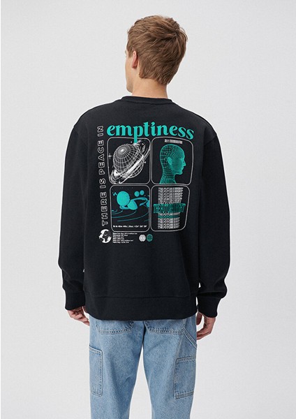 Erkek The Future Baskılı Kapüşonlu Sweatshirt 0S10038-900