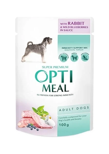 Soslu Tavşan ve Yaban Mersini Küçük Irk Konserve Yetişkin Köpek Maması 100 gr