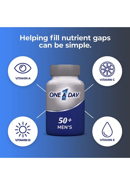 One A Day Men's 50+ Complete Multivitamin Multimineral Supplement 100 Tablet