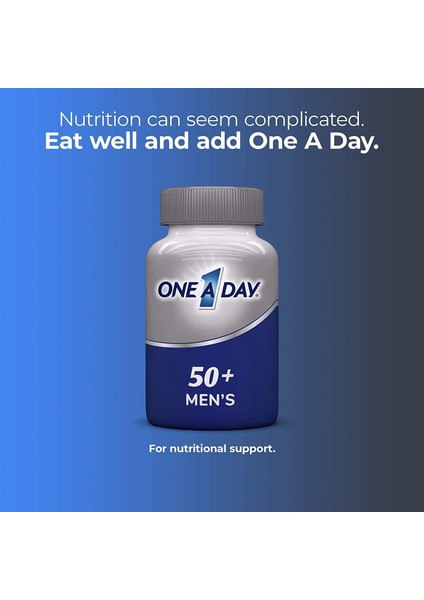 One A Day Men's 50+ Complete Multivitamin Multimineral Supplement 100 Tablet