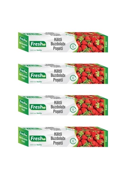 Fresh-Up Kilitli Buzdolabı Poşeti Seti 23X31CM 32 Adet