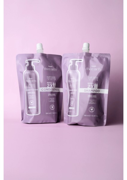 Plant Based Collagen +Biotin Şampuan Refill Pouch 500 ml x2 fırsatları