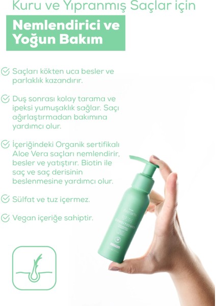 Organic Aloe Vera +Biotin Saç Kremi 75 ml modelleri
