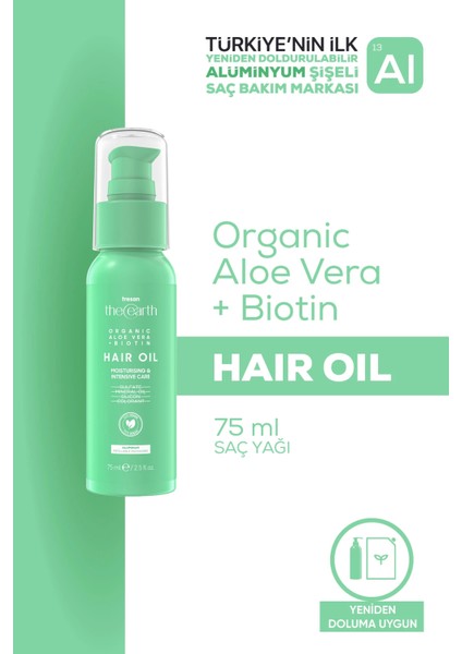 Organic Aloe Vera +Biotin Saç Yağı 75 ml x2 fiyatları