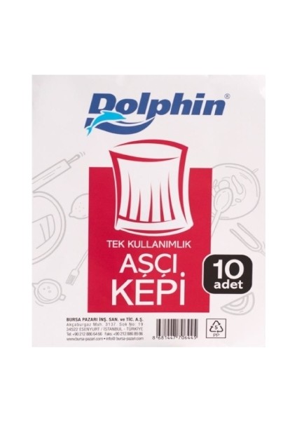 Dolphin Aşçı Kepi 10LU