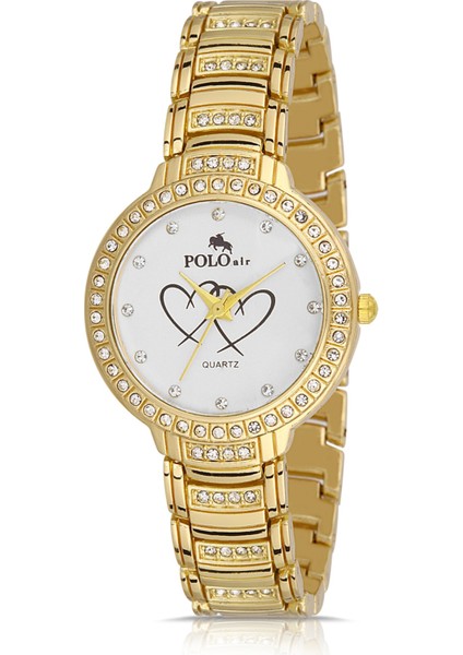 Taşlı Kalp Desenli Zirkon Taşlı Kalp Bileklik Kombin Sarı Renk ve Kadın Kol Saati fırsatları