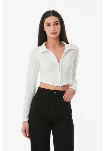 Çift Fermuarlı Polo Yaka Bluz fırsatları