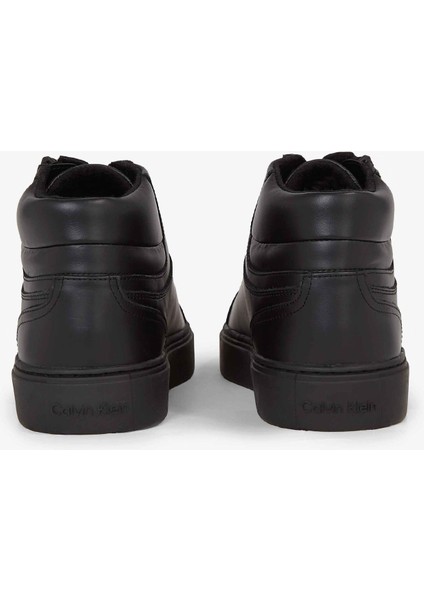 Siyah Erkek Sneaker Hıgh Top Lace Up W/zıp Rubb