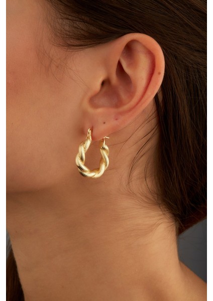 Mabel Halka Kadın Küpe, Altın