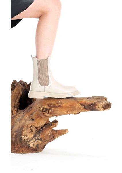 Deri Çift Lastikli Günlük Kadın Bot Ayakkabı modelleri