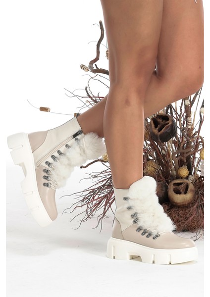 Deri Bağcıklı Fermuarlı Rahat Kadın Bot Ayakkabı fiyatları