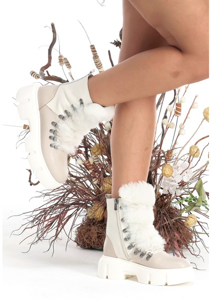 Deri Bağcıklı Fermuarlı Rahat Kadın Bot Ayakkabı modelleri