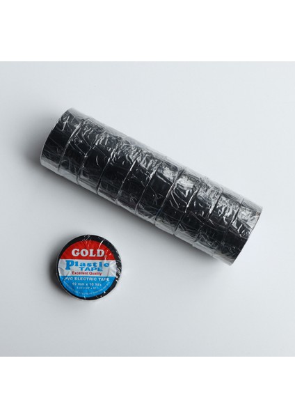 Gold Elektrik Bandı İzole Plastik 10 Adet - Siyah