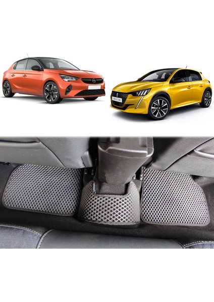 Opel Corsa F / Bod Peugeot 208 3D Havuzlu Paspas 2020 Sonrası modelleri