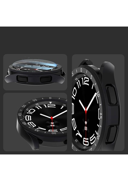 Samsung Galaxy Watch 6 Classic 47 mm Için Sert Ekran Koruyuculu Kasa Koruma Spor Gard Kapak fırsatları