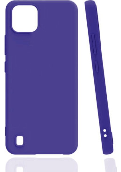 Realme C11 2021 Kılıf Kamera Korumalı Silikon Rubber Arka Kapak Mor