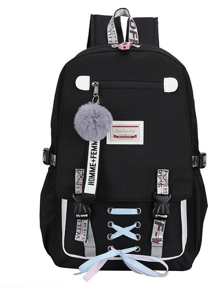 USB Şarj Bağlantı Noktasına Sahip Kız Sırt Ortaokul Öğrencisi Okul Çantası (Yurt Dışından)