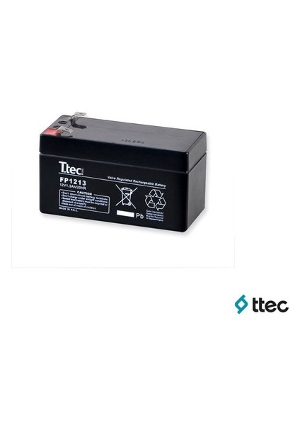 Ttec 12V 1,3AH Bakımsız Kuru Akü