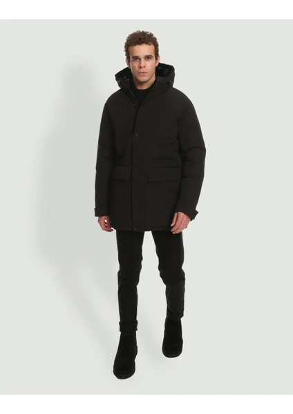 Jack & Jones Erkek Parka Siyah 12236015  Jjchamp