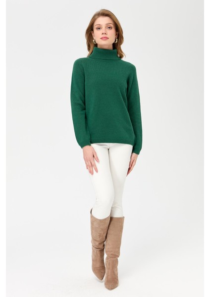 Kadın Tam Balıkçı Yaka Klasik Yün Kazak Ö.Başı modelleri