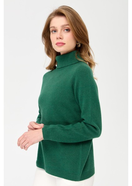 Kadın Tam Balıkçı Yaka Klasik Yün Kazak Ö.Başı indirimleri