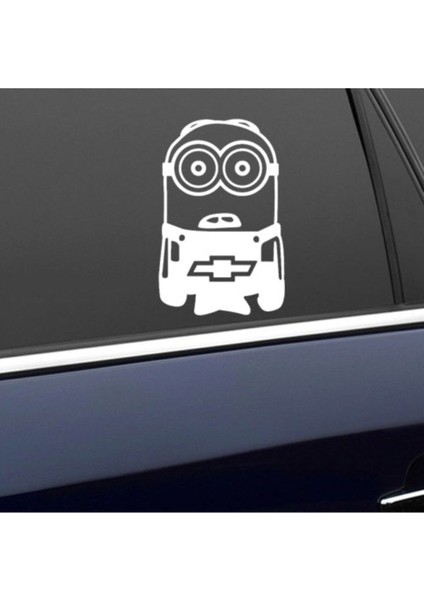 Minyonlar Chevrolet Için Uyumlu Aksesuar Yan Cam Sticker Oto Kapı 20 cm