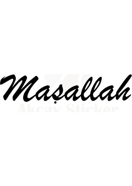 Maşallah Yazısı Oto Sticker Siyah 30*6 cm