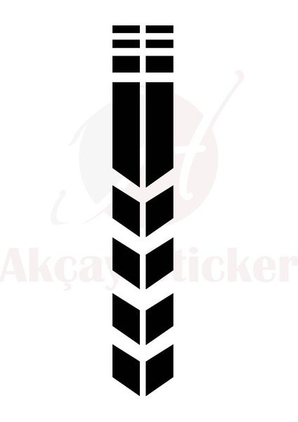 Motosiklet Çamurluk Sticker Siyah 34*5,5 cm
