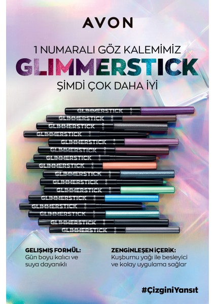 Glimmersticks Asansörlü Açılıp Kapanabilen Göz Kalemi Brown Black