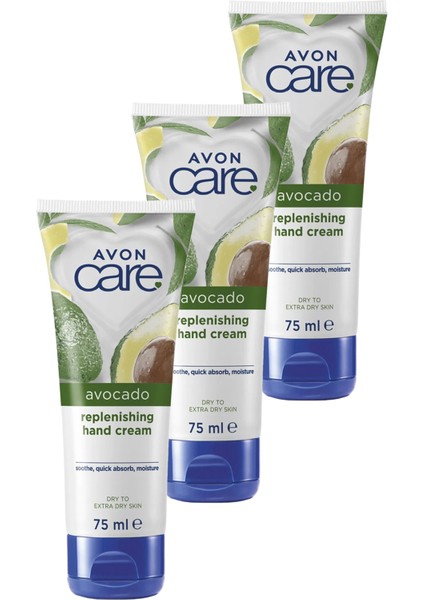 Care Kuru Ciltler İçin Avokado Özlü El Krem 75 Ml. Üçlü Set